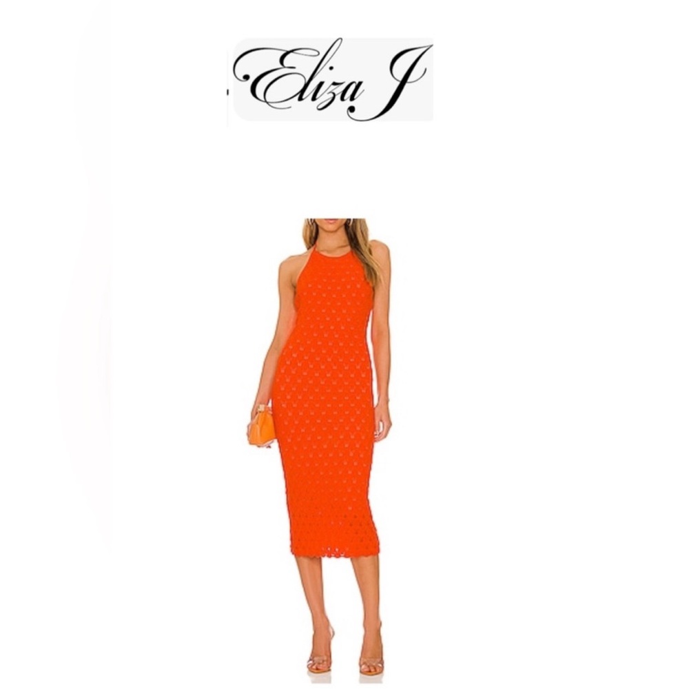 Orange/Red Sleeveless Knit Dress w/liner - XL